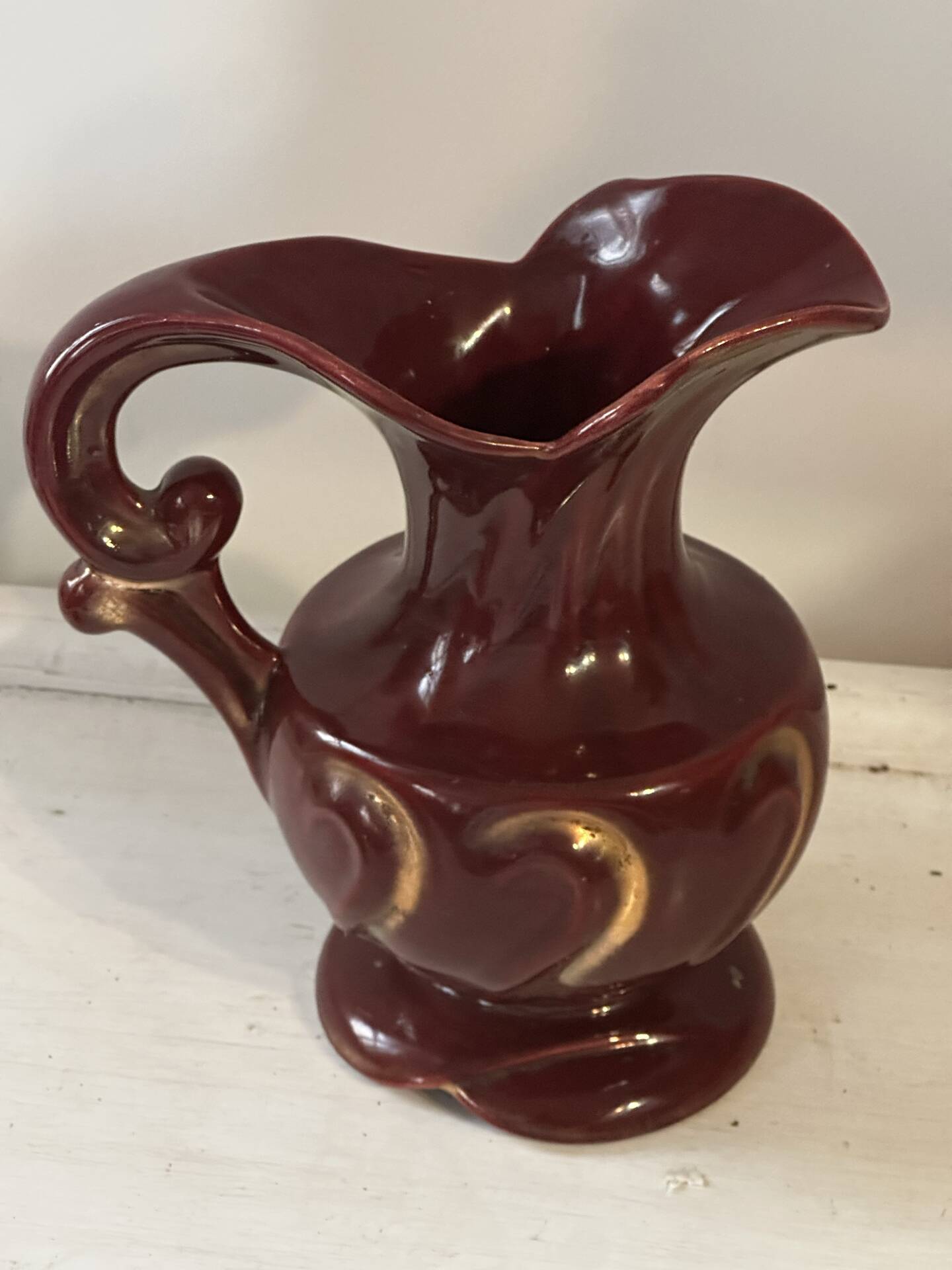 Pichet Mid-Century ceramic no 14/20 Germany - Ruby red enhanced O