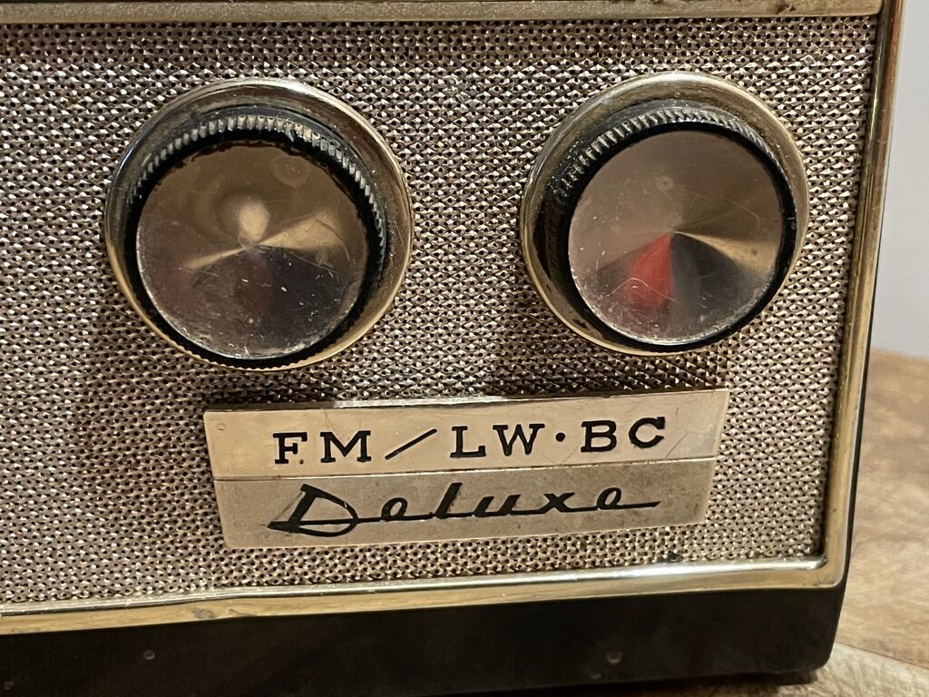 Silver vintage Japanese radio