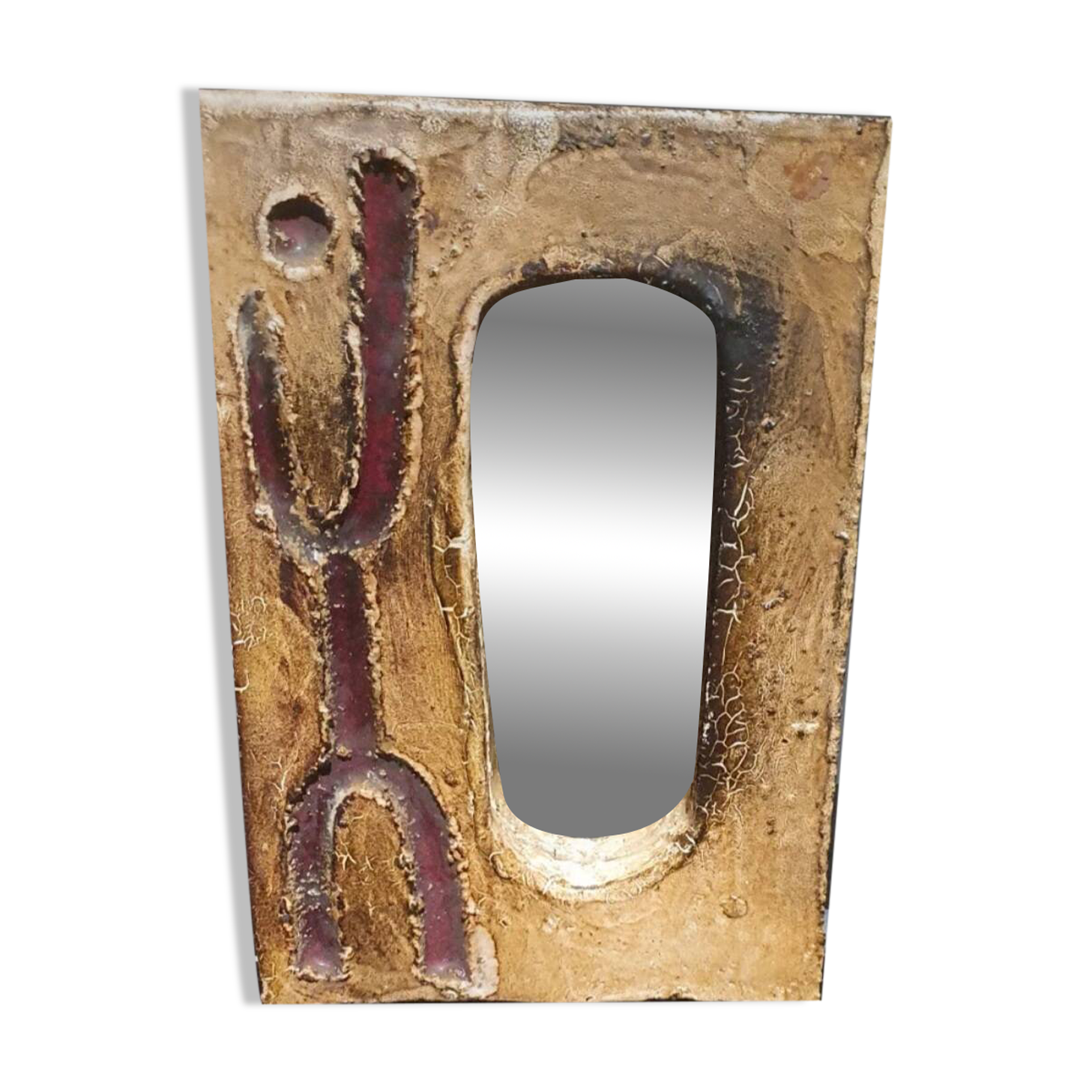 Ceramic mirror, Palissy, Vallauris