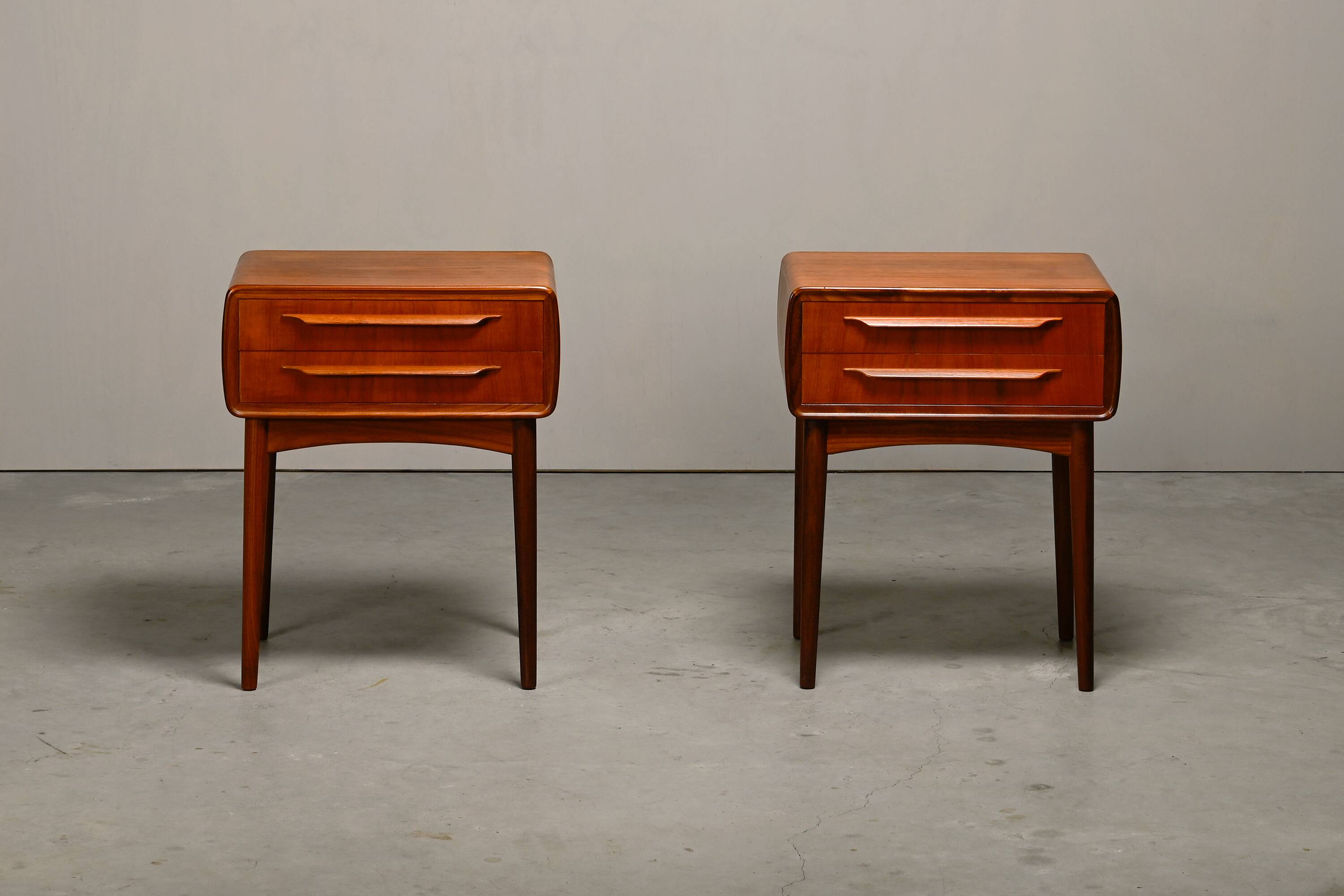 Pair of Scandinavian Modern Johannes Andersen Nightstands in teak, Denmark