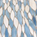 Polished metal and ceramic dining table. 1970s.