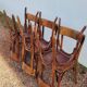 Series of 6 vintage restaurant bistro chairs - 1950s