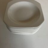 Set of 6 octagonal scandinavian hollow plates 1970