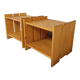 Pair of vintage pine bedside tables 70s 80s
