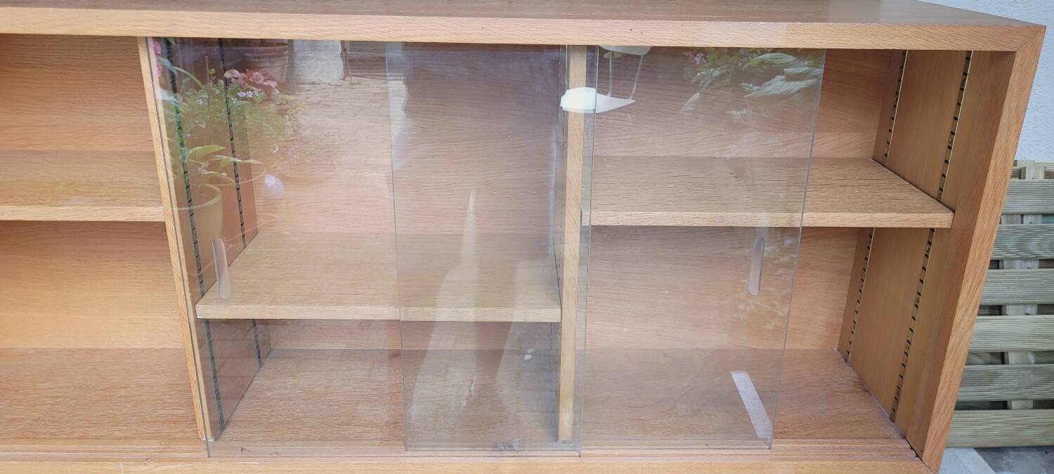 60's glass wall shelf