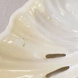 White enameled cast iron soap dish