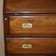 Anglo-Indian military desk in camphor wood and brass