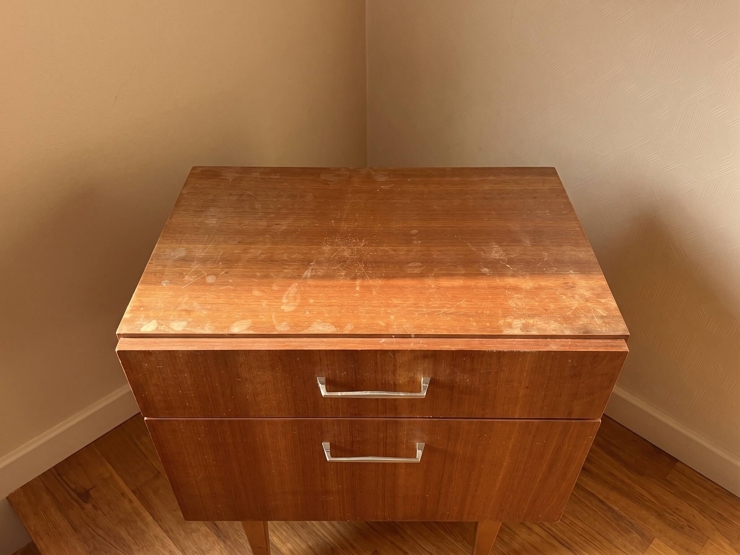Vintage Scandinavian bedside table from the 70s.