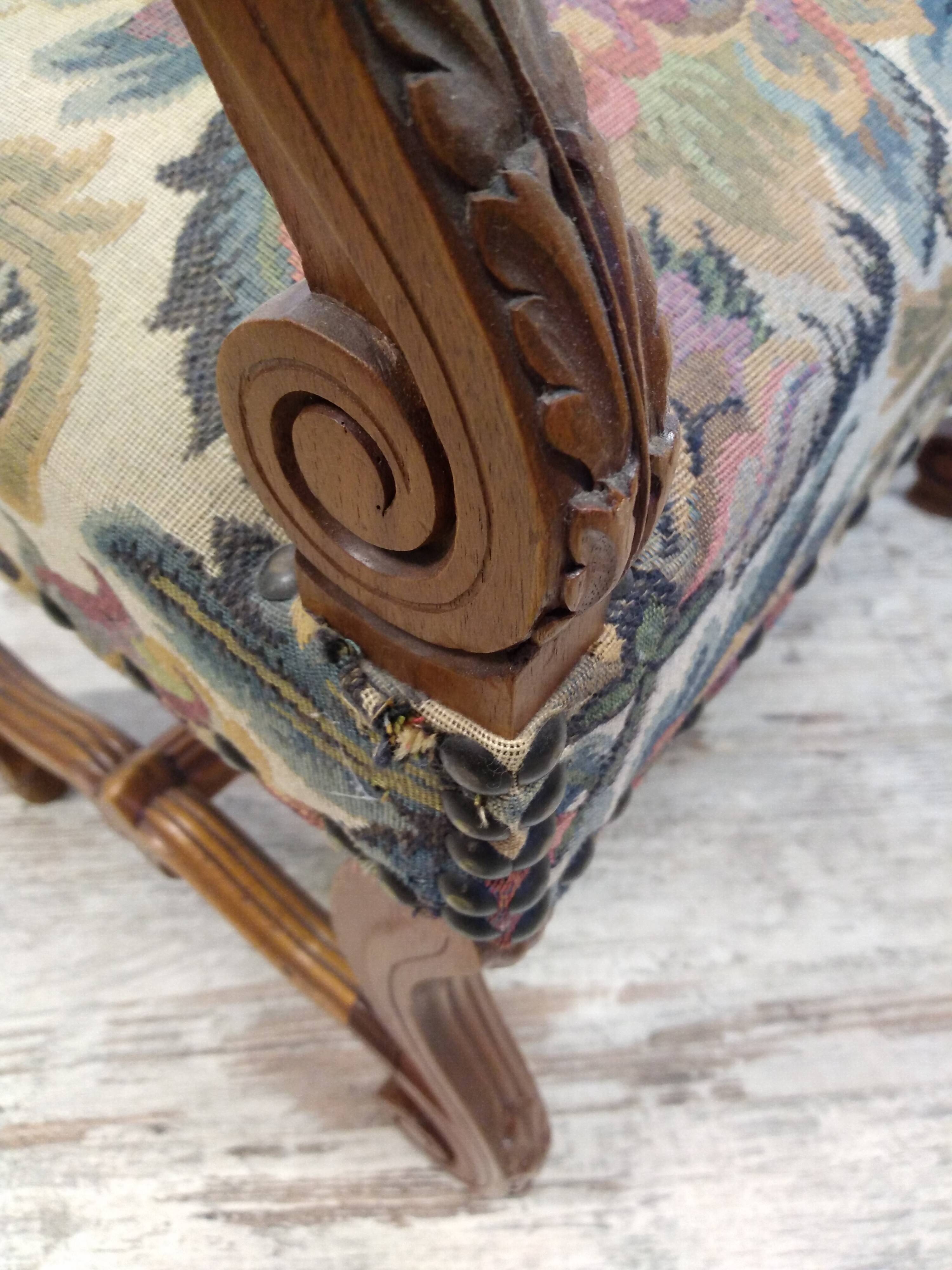 Fauteuils ancien avec pouf