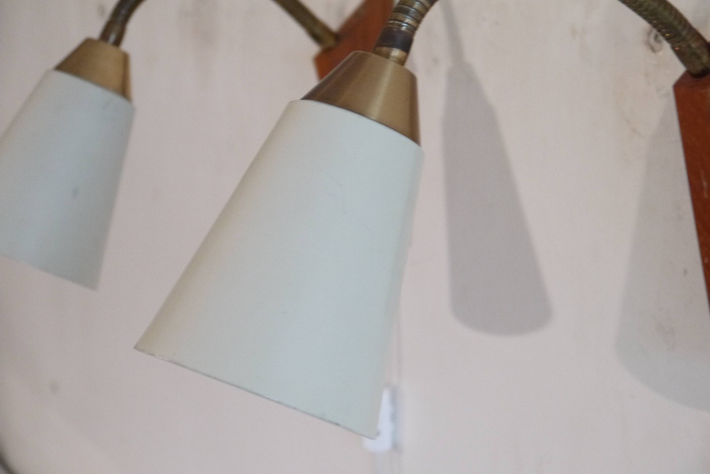 Paire d'applique scandinaves en teck 1960
