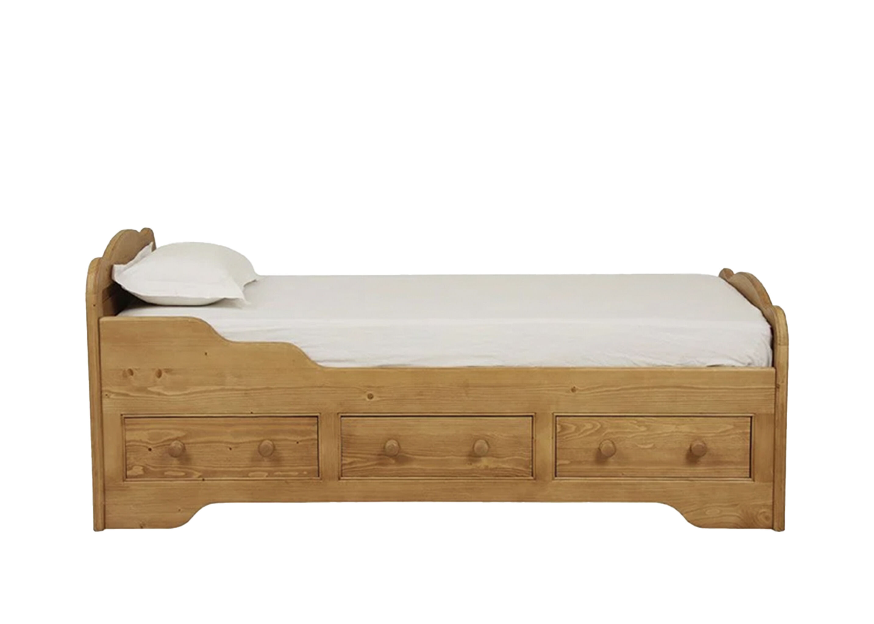 Interior's single solid wood bed, english style