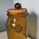 Vintage BIOT Glassware - Large covered jar pot 23cm bubbled blown glass am