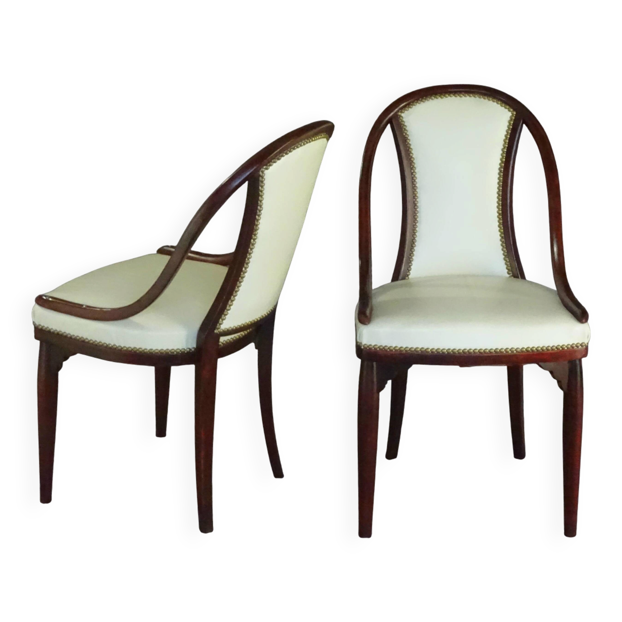Pair of chairs by otto prutscher for thonet no. a845. circa 1930.