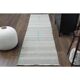 1970s Vintage Turkish Oushak Handmade Wool Cotton Gray Runner Rug 80x292