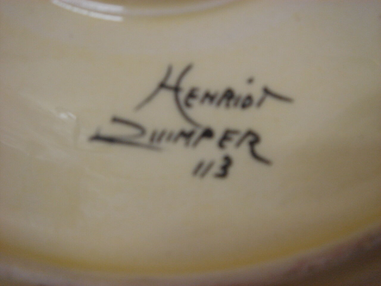 Henriot Quimper plate 1950