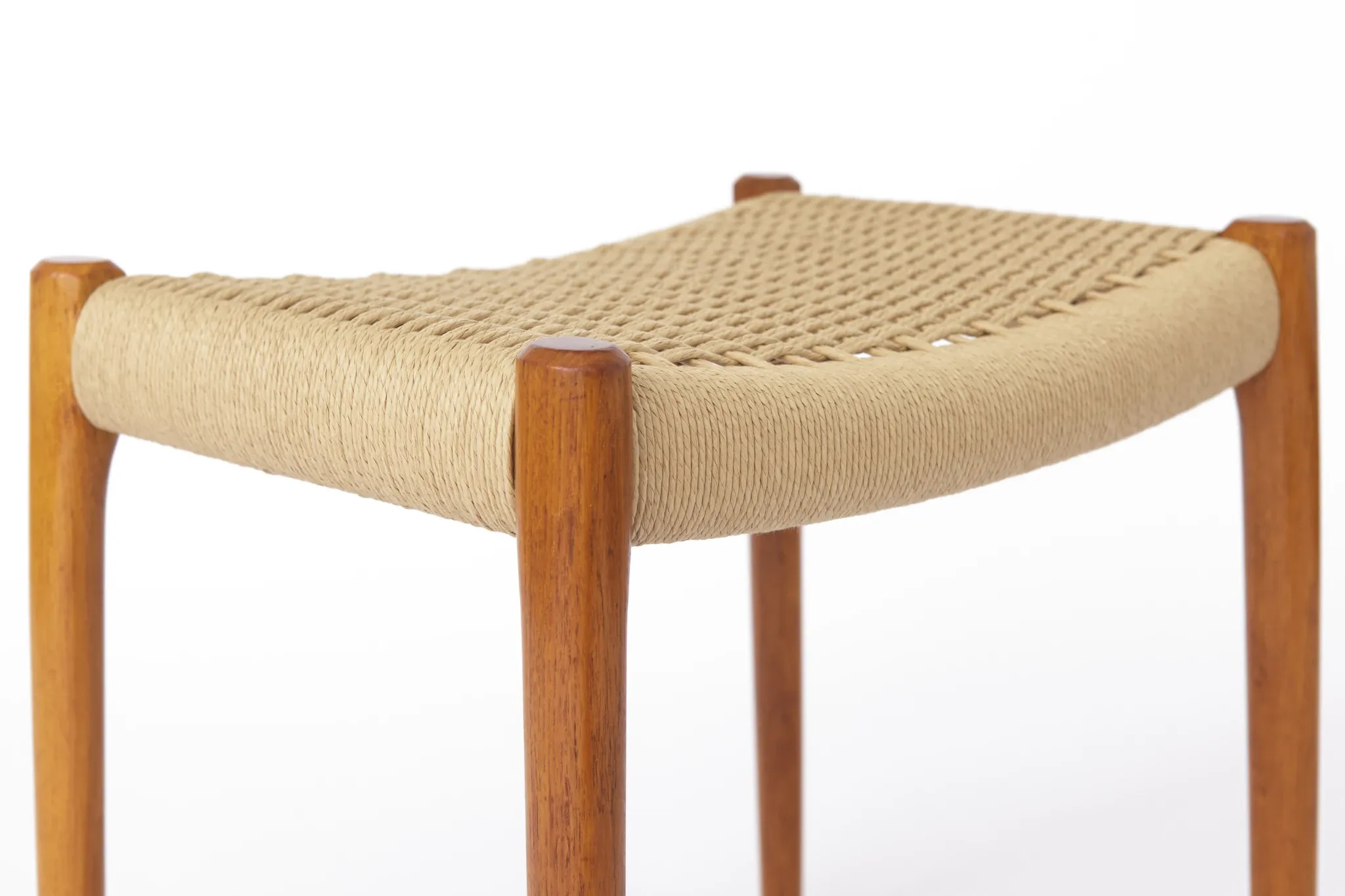 Vintage Ottoman by Niels Otto Moller | Model 80A | 1950s | Teak Wood Frame