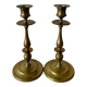 Pair of vintage solid brass chandeliers
