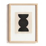 Collection of 4 black abstract paintings signed Eawy.