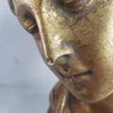 Gilded plaster bust