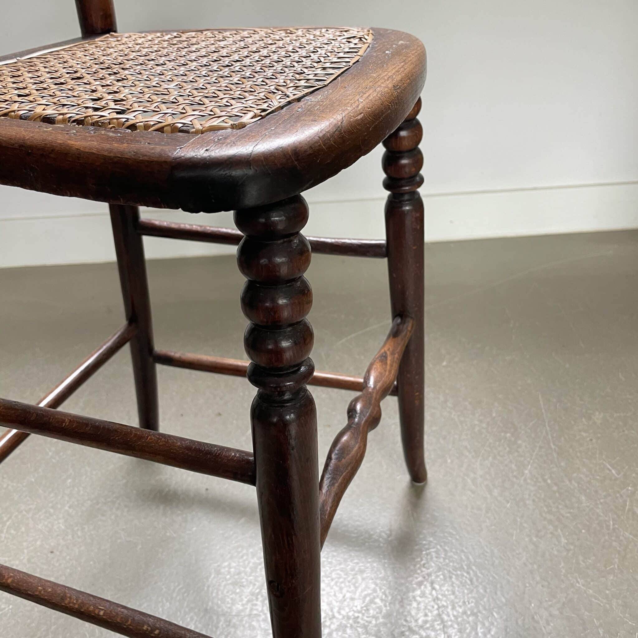 English antique children's high chair, 1900s
