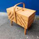 Sewing box accordion worker wood