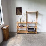 Large rattan shelf 1960