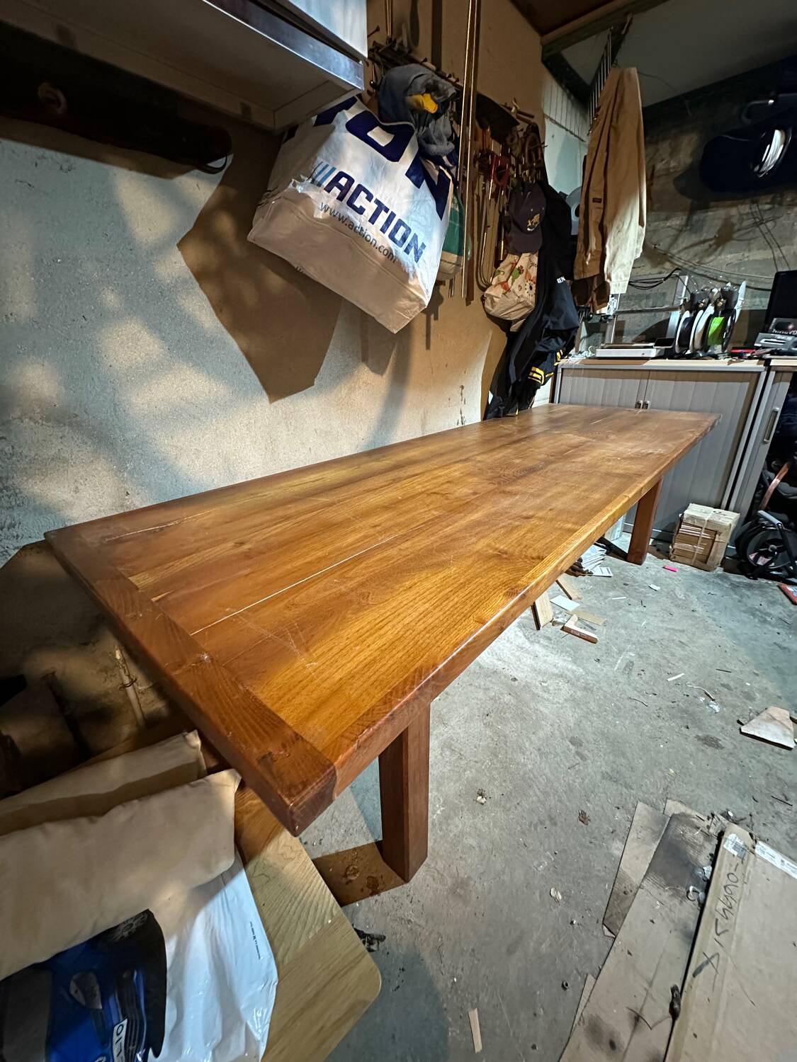 Solid oak dining table