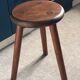 Tabouret de ferme tripode vintage