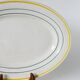 Oval dish with yellow borders st amand model "trouville", 1960