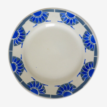 Plat sur piedouche compotier vintage Céranord St Amand modèle Roxy en porcelaine