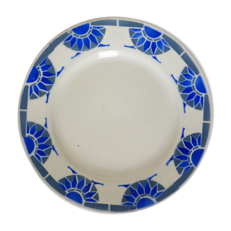 Plat sur piedouche compotier vintage Céranord St Amand modèle Roxy en porcelaine