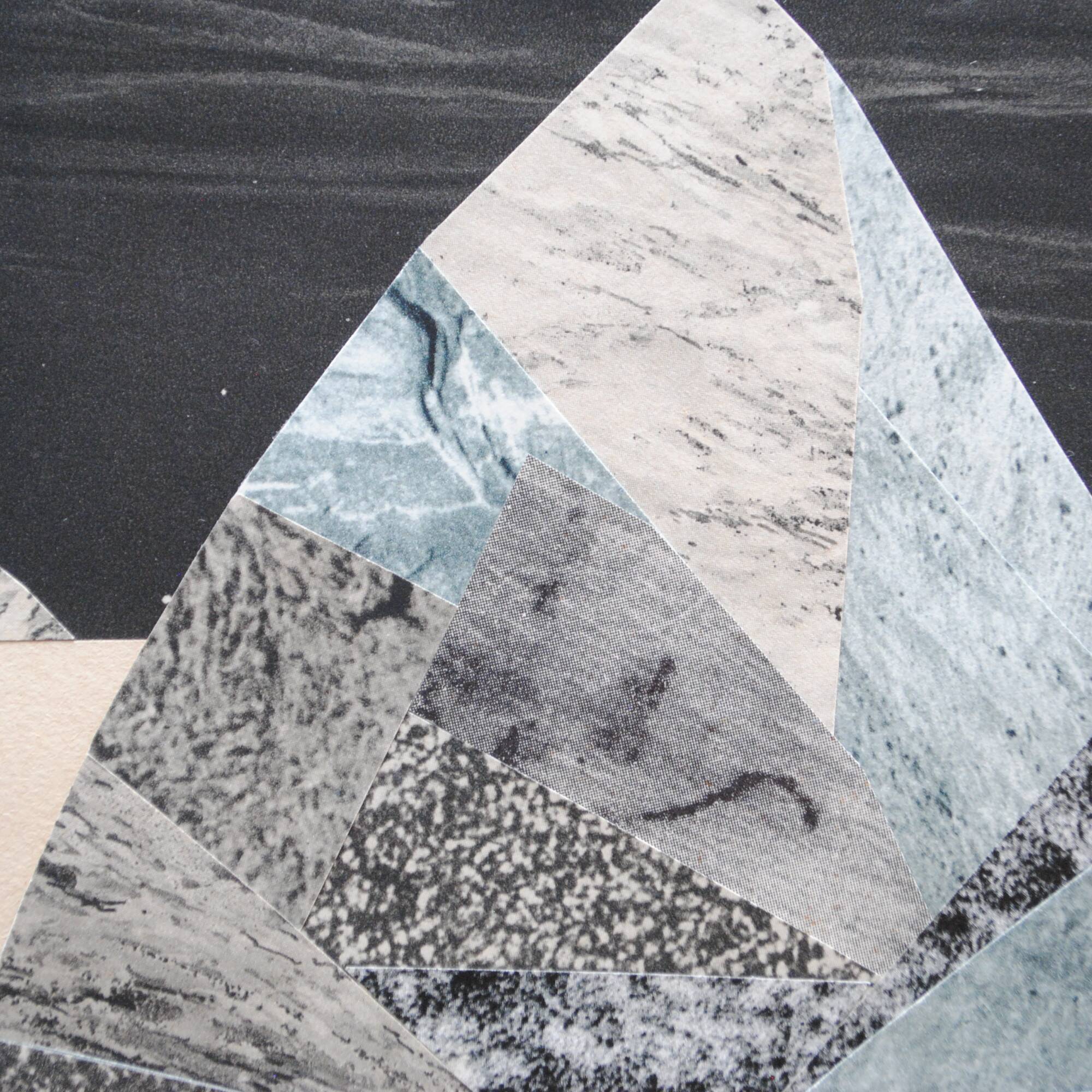 Collage on paper • mineralogy iv