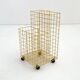 Yellow metal dessert trolley, 1980