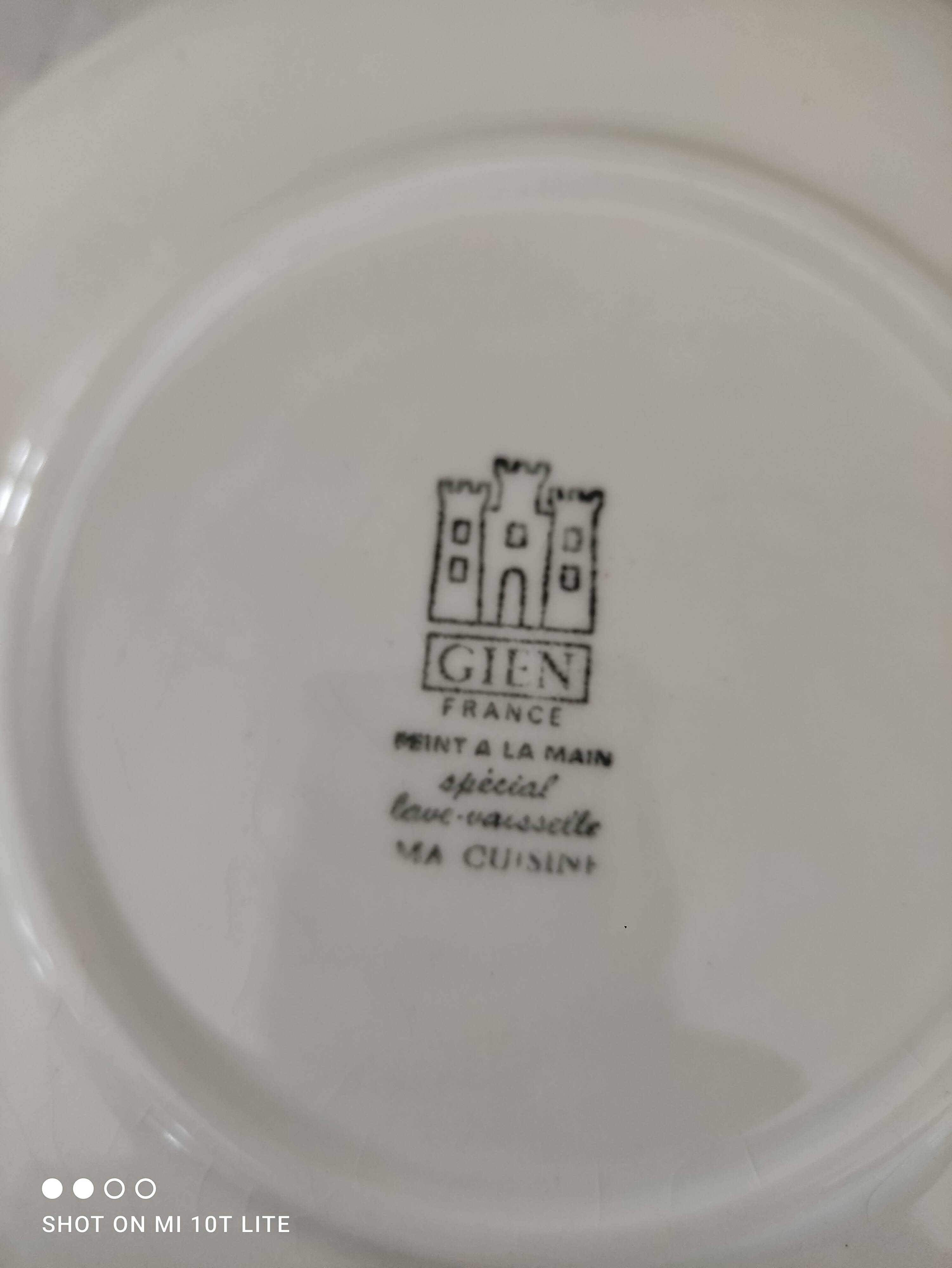 Set of 11 gien france cheese plates from the ma cuisine series