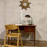 Scandinavian teak desk from the 1960s, length 110 cm
