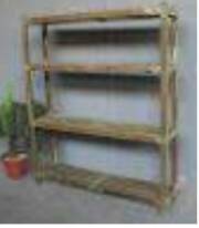Etagère bois tablettes ajourées