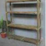 Wooden shelf with openwork shelves