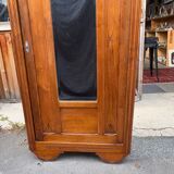 /Art Deco wardrobe with mirror in carved solid oak from the 20s/30s