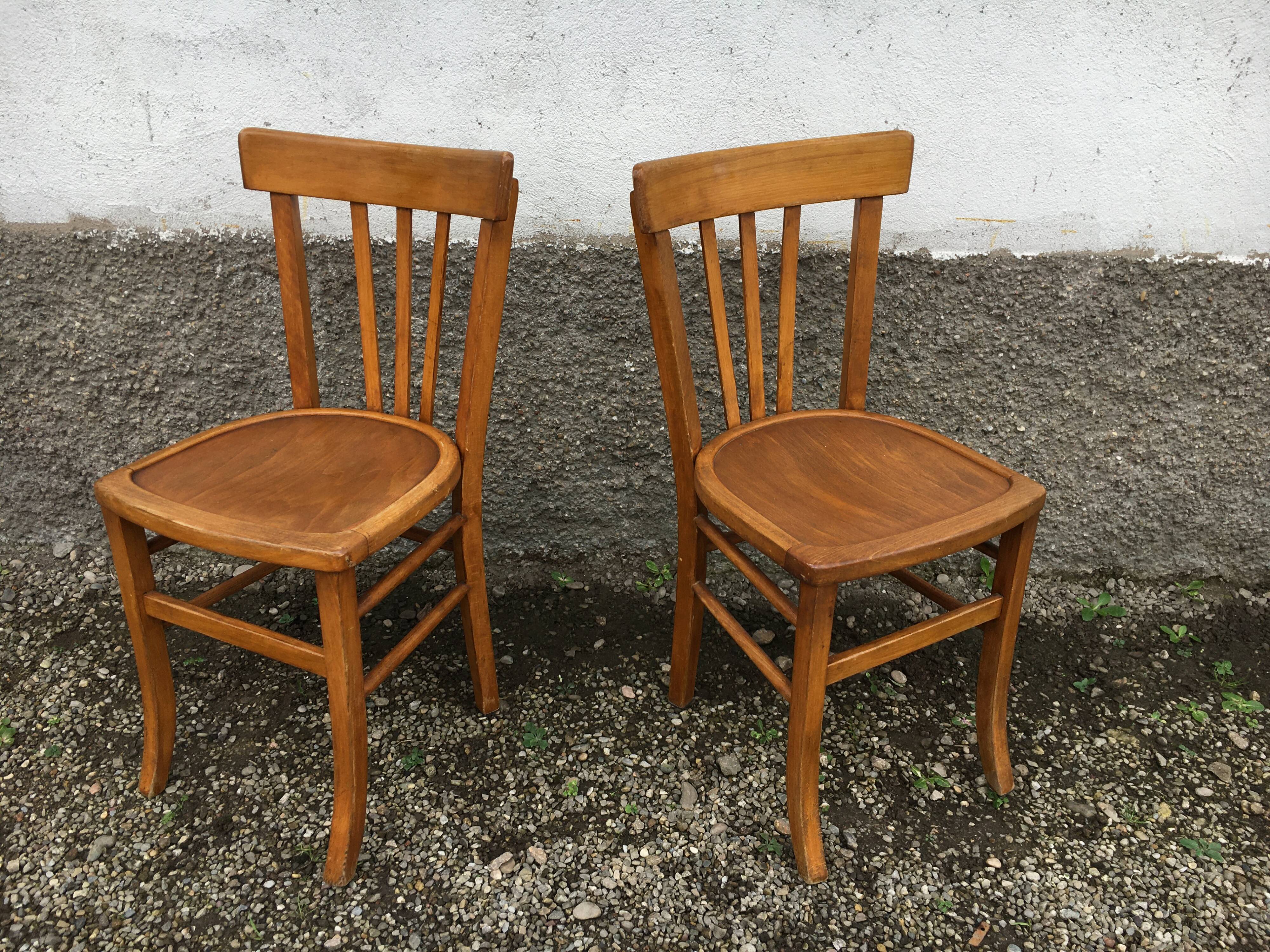 Pair of wooden chairs