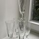 Set of 6 champagne flutes in crystal engraved years 50-60