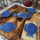 Shallow ceramic fish dish