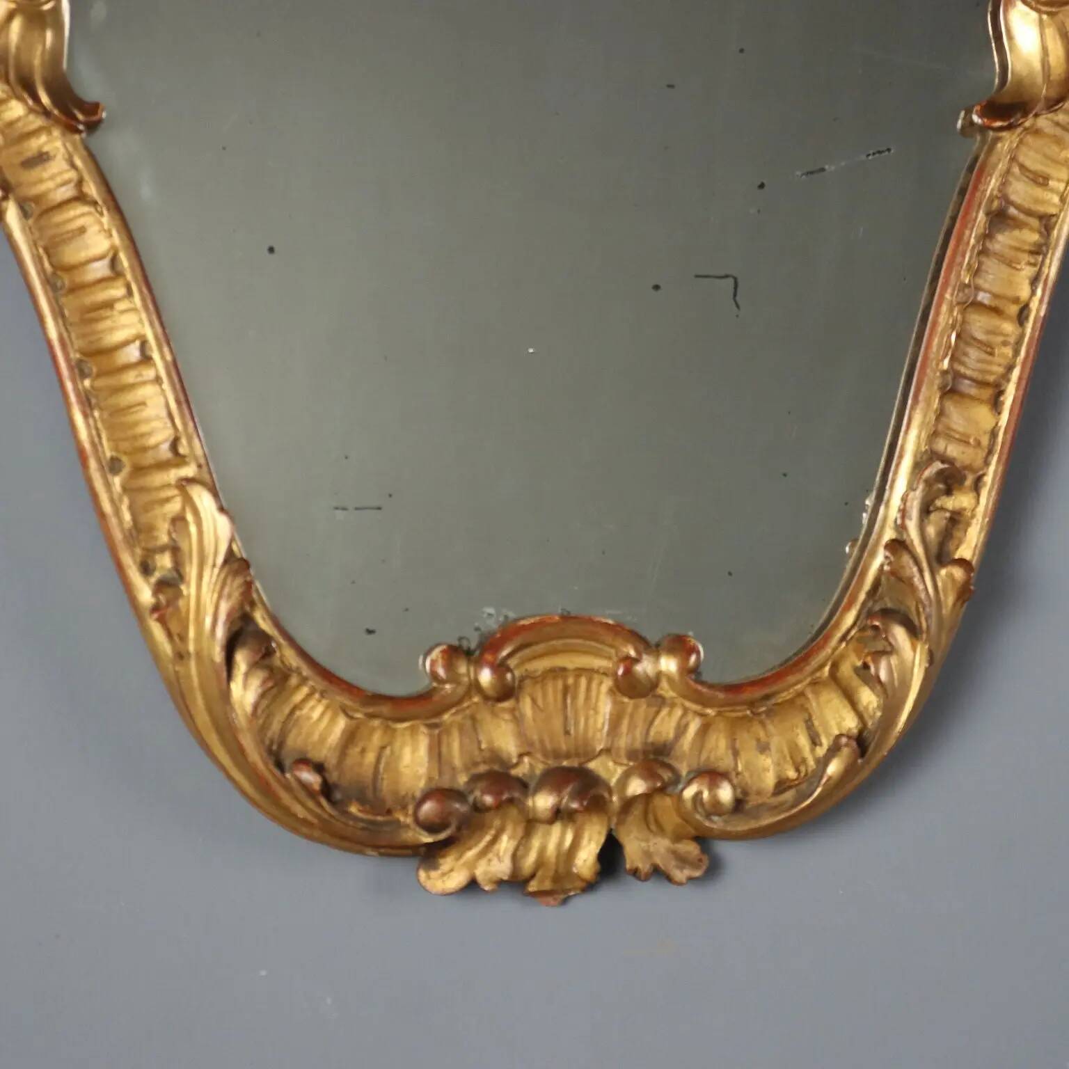 Antique baroque mirrors in carved wood, Italy, 19th century.