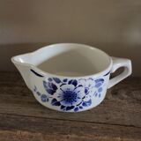 Blue flower gravy boat Saint Amand Art Deco