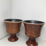 Pair of sandstone vases 50s-60s