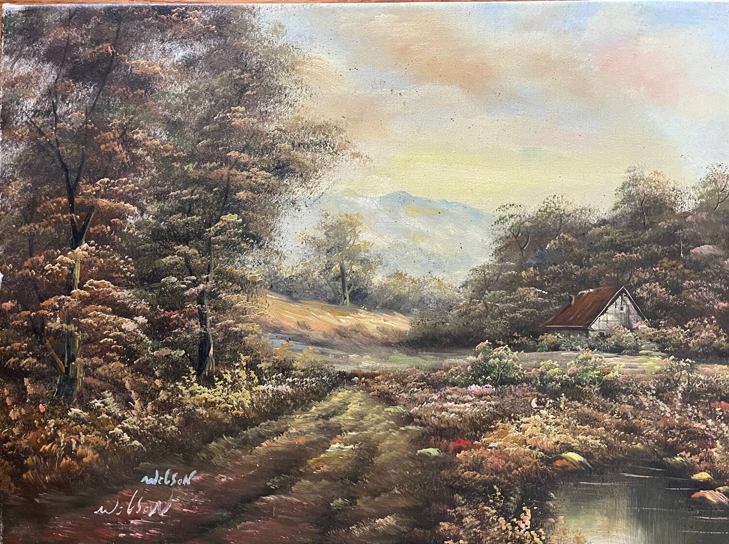 Painting: oil on canvas - landscape