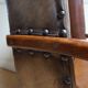English high back cognac leather wingchair by Criterion cord