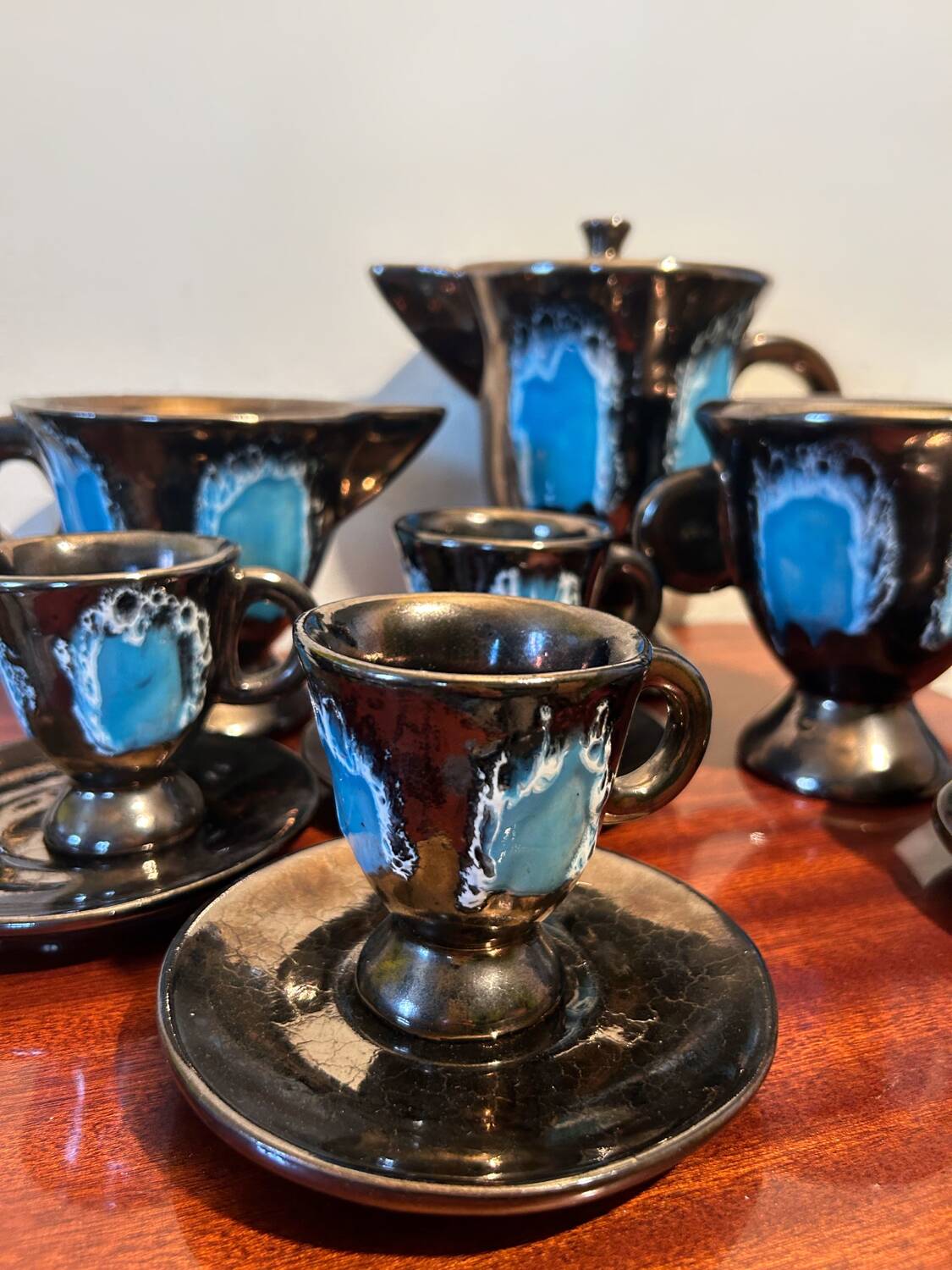 Vallauris ceramic tea service from the 1950s