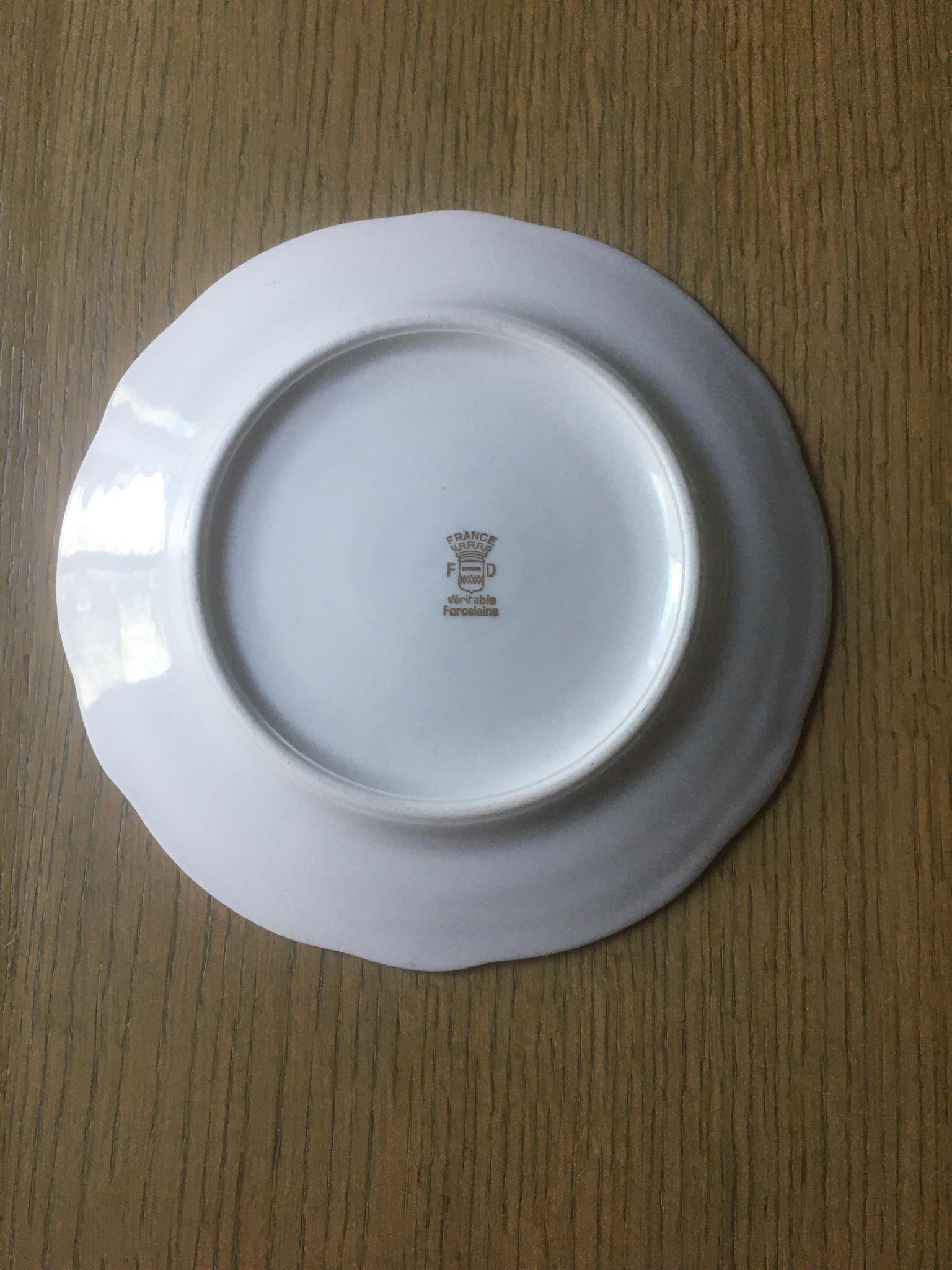 Duo plates in royal porcelain of Limoges 1930-1950