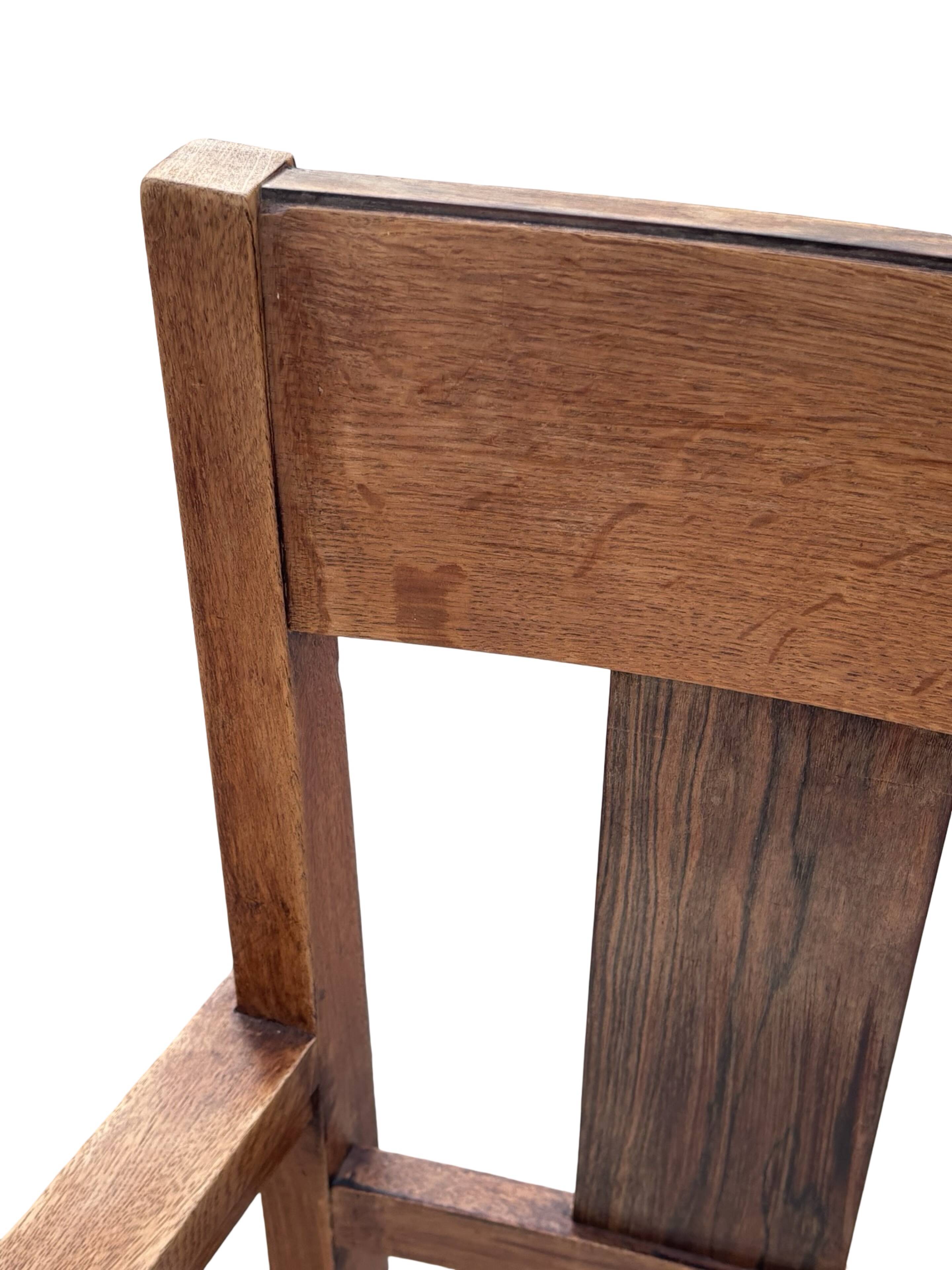 Set of four Art Deco chairs oak Amsterdam School Design 30's