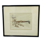 Still life in felt pen signed